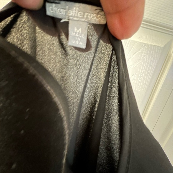 Charolette Russe Sheer Zipper Deep V Top - Picture 3 of 6